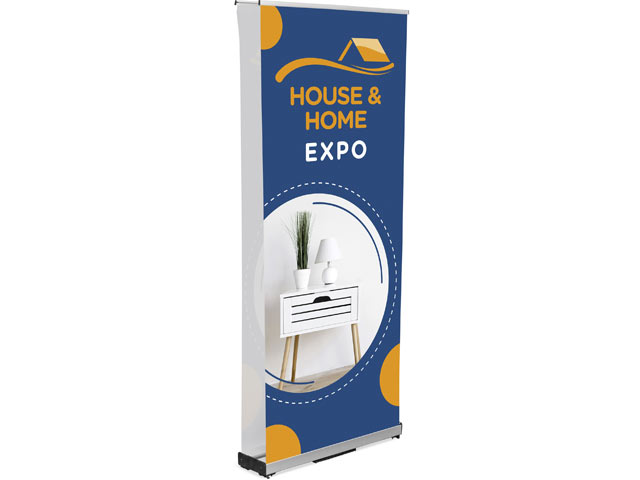 Champion double-sided fabric pull-up banner