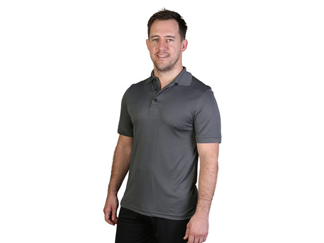 Unisex Lifestyle Sports Polo worn by a model